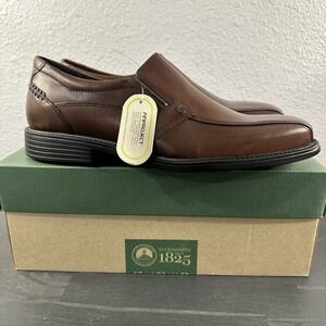 Clarks Mens Quid Felix Brown Leather Slip On‎ Dress Loafers Shoes Size 9M- NIB